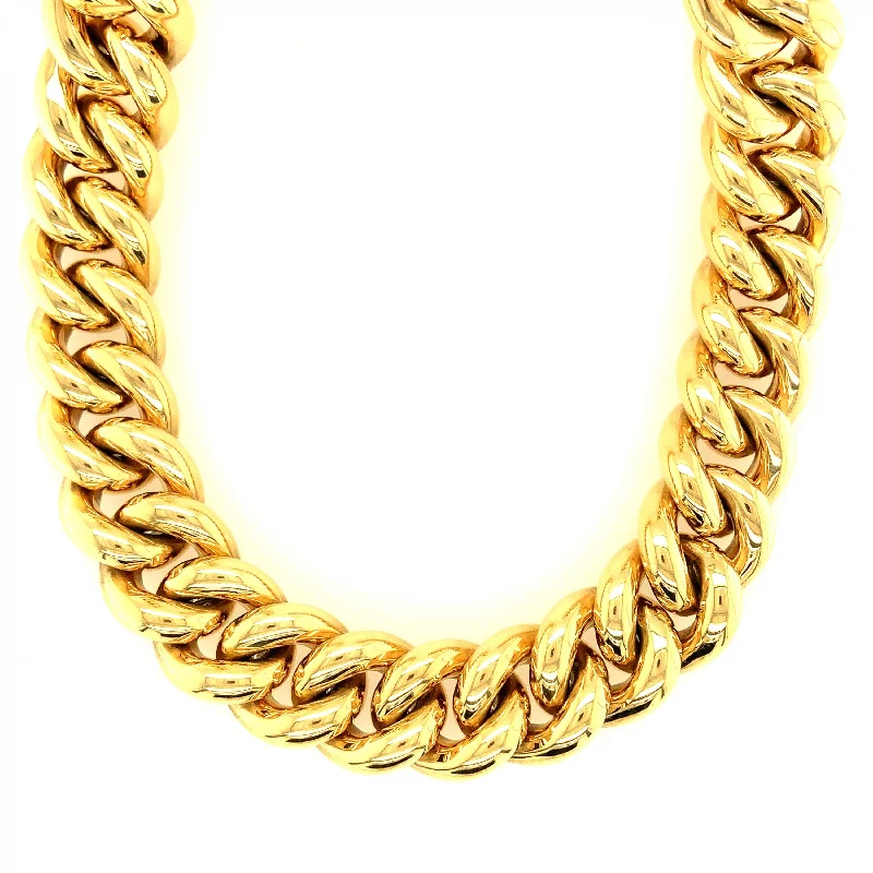 Women's necklaces filigree-pendant-Cuban Link Necklace 169-JSA