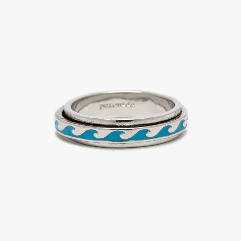 Women's rings event-ready-Enamel Wave Fidget Ring