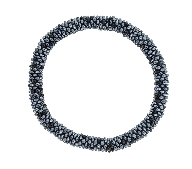 Unisex bracelets hand-stitched-8 inch Roll-On® Bracelet <br> Smoky Gray