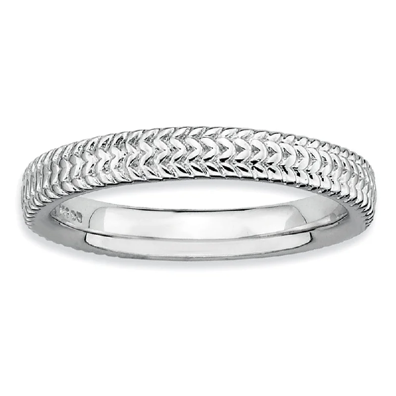 Women's rings vivid-gemstone-3.25mm Sterling Silver Stackable Band