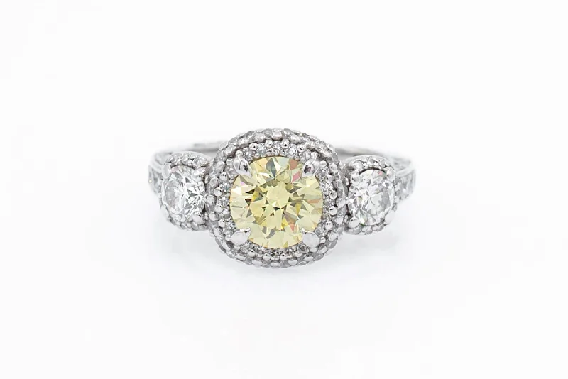 Women's engagement rings artisan-diamond-Tacori 18k Fancy Yellow Diamond Engagement Ring