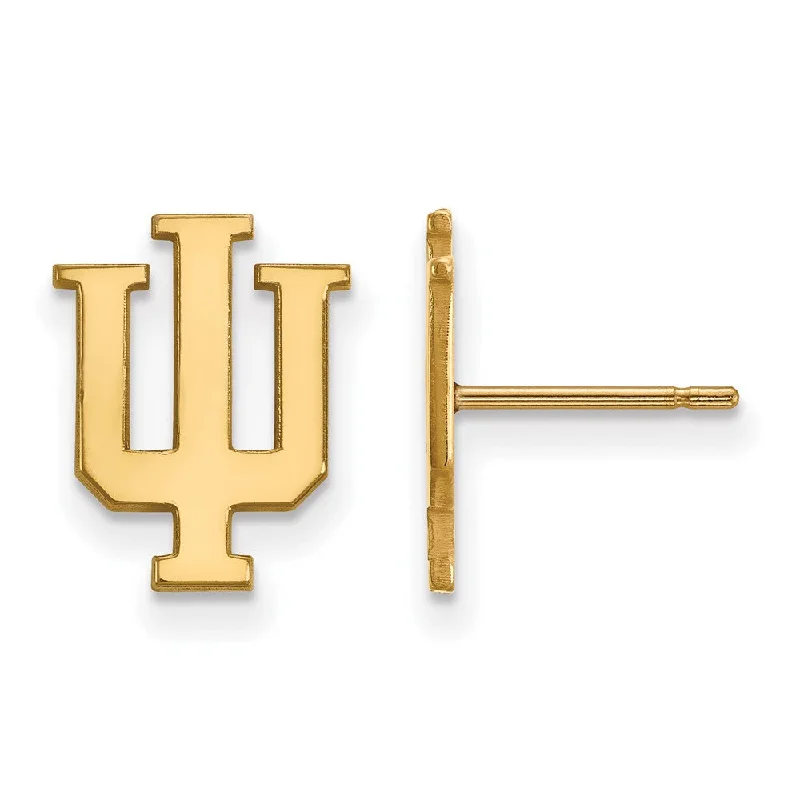 Women's earrings refined-crystal-14k Yellow Gold Indiana University Small Post Earrings