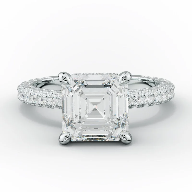 Women's engagement rings playful-sparkle-Aurora Asscher Diamond Engagement Ring