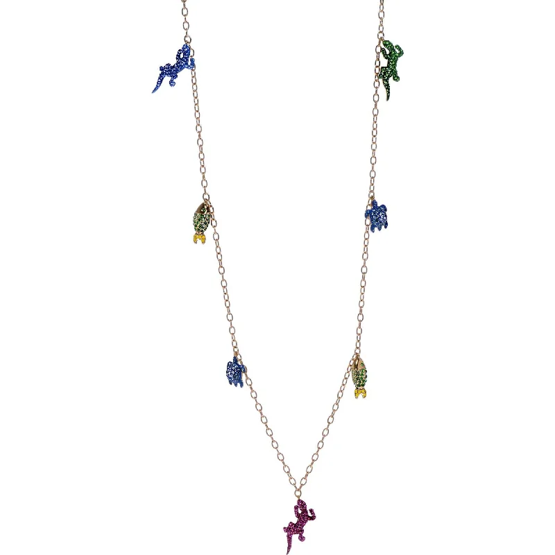 Women's necklaces velvety-finish-Swarovski Women's Necklace - Mustique Sea Life Gold Tone Plated and Crystal | 5546233