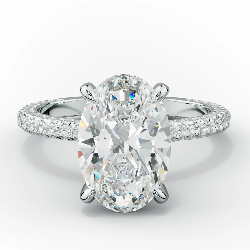 Women's engagement rings luxe-gem-Sofia Oval Diamond Engagement Ring