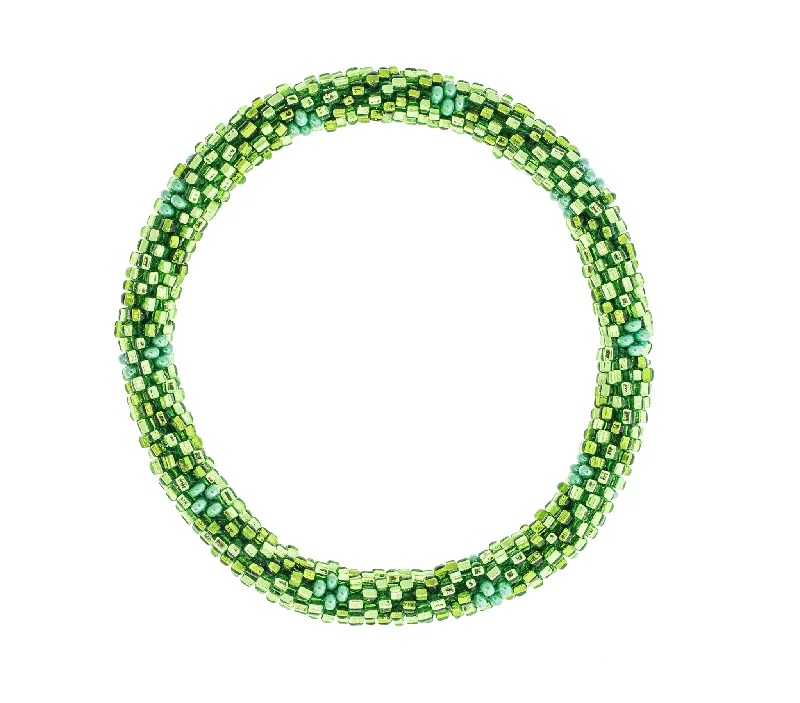 Unisex bracelets angled-chic-8 inch Roll-On® Bracelet <br> Green Apple