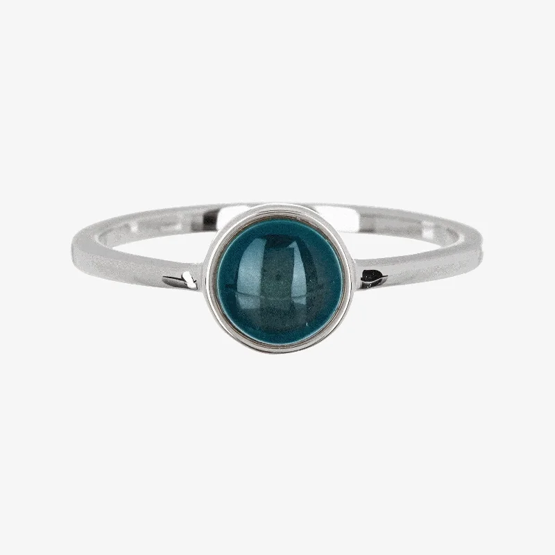 Women's rings faint-gold-Silver Mood Ring