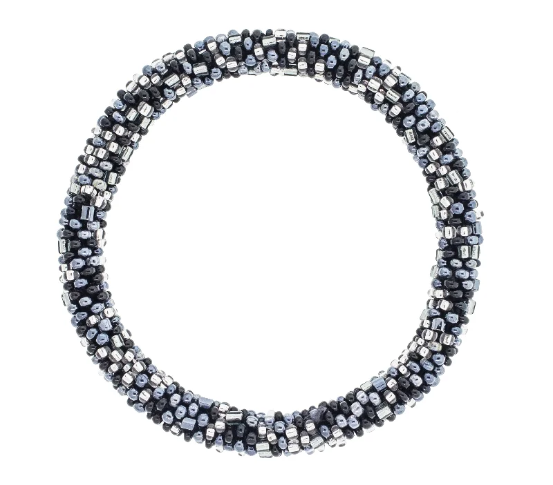 Unisex bracelets natural-weave-8 inch Roll-On® Bracelet <br> Slate Speckled