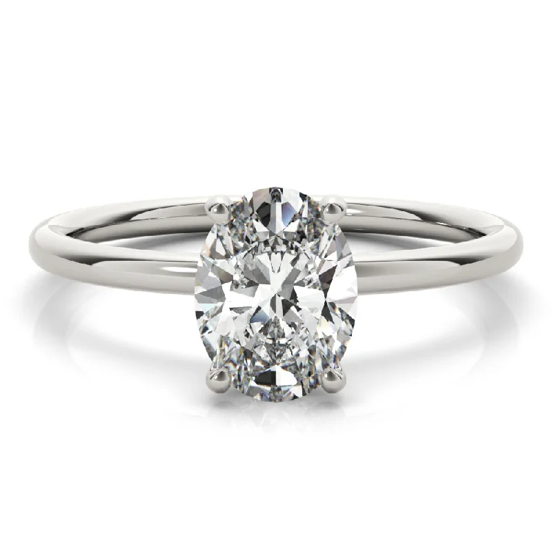 Women's engagement rings dainty-stone-Madilyn Oval Diamond Solitaire Engagement Ring