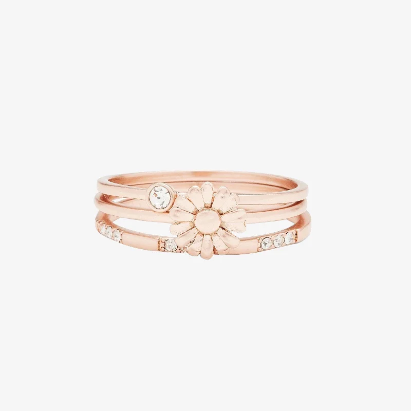 Women's rings snug-fit-Daisy Pickin' Ring Stack